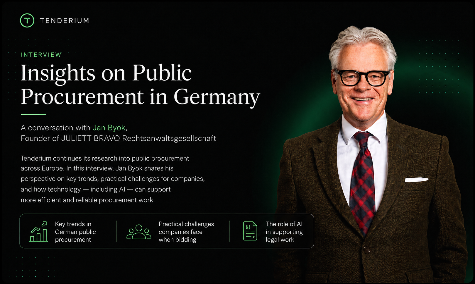 Insights on Public Procurement in Germany — a Tenderium conversation with Jan Byok